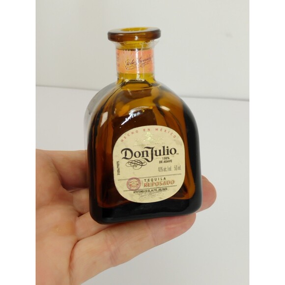 Empty Tequila Don Julio Anejo Mini Bottle 50mL Brown Glass No Lid - Picture 1 of 16